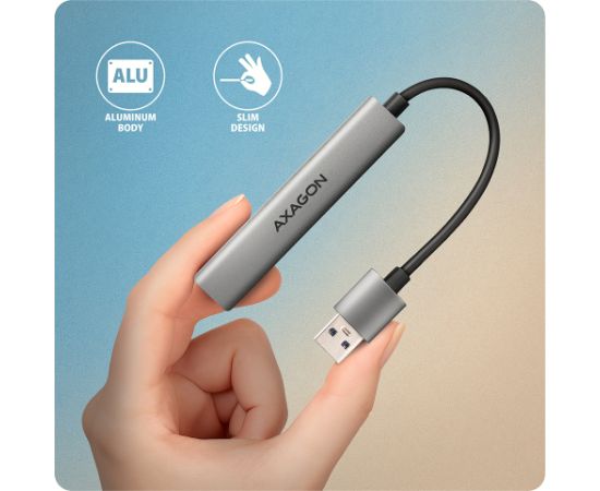 AXAGON ALU STRIP USB-A 4 port hub HUE-STA USB / Type-C Hub