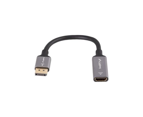 Lanberg Displayport (M) to HDMI (F) Adapter 8K on cable 20cm, Silver AD-DP-HD-04  Кабель HDMI
