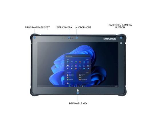 Durabook Tablet R11L 11.6 " Black 1920 x 1080 pixels Intel Pentium Gold 8505 8 GB 128 GB Wi-Fi Front camera 2 MP Rear camera 11 MP Bluetooth 5.3 Windows 11 Pro Warranty 36 month(s) Планшетные ПК