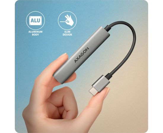 AXAGON ALU STRIP USB-C 4 port hub HUE-STC USB / Type-C Hub