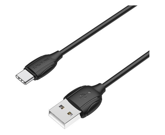 USB cable Borofone BX19 USB-A to USB-C 1.0m black Data USB kabeļi