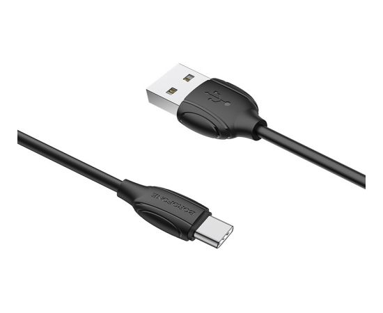 USB cable Borofone BX19 USB-A to USB-C 1.0m black Data USB kabeļi