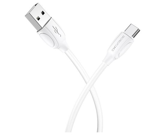 USB cable Borofone BX19 USB-A to USB-C 1.0m white Data USB kabeļi