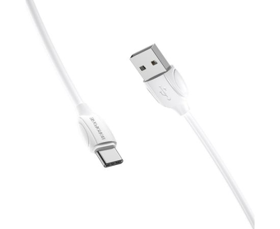USB cable Borofone BX19 USB-A to USB-C 1.0m white Data USB kabeļi