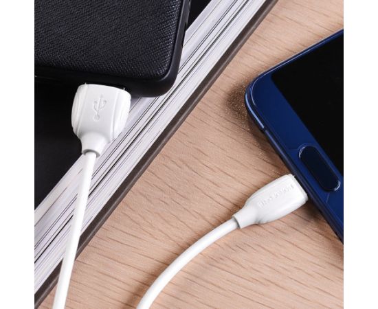 USB cable Borofone BX19 USB-A to USB-C 1.0m white Data USB kabeļi