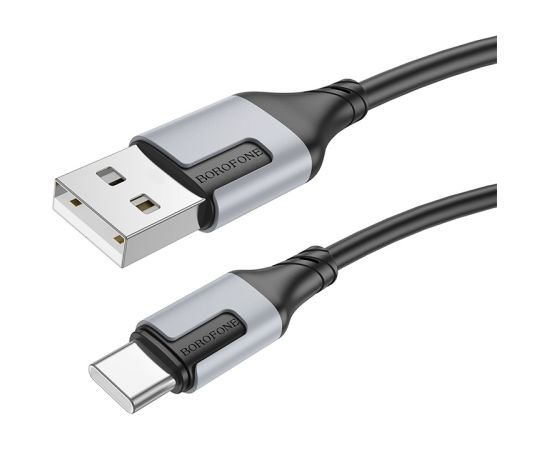 USB cable Borofone BX101 USB-A to USB-C 1.0m black Data USB kabeļi