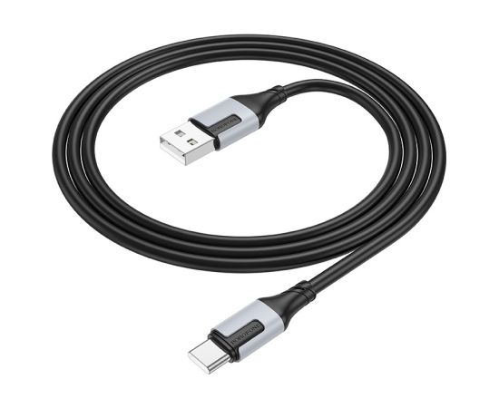 USB cable Borofone BX101 USB-A to USB-C 1.0m black Data USB kabeļi