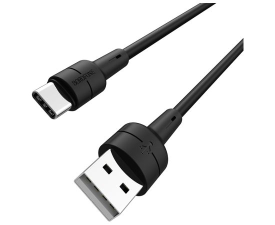 USB кабель Borofone BX30 Type-C 1m силиконовый черный Дата USB-кабели