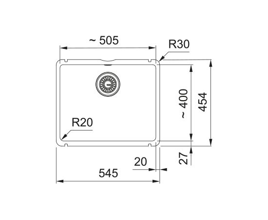 Franke KXK 110-51 3 1/2" Iebūvējama Balta Keramikas Virtuves Izlietne Кухонные раковины