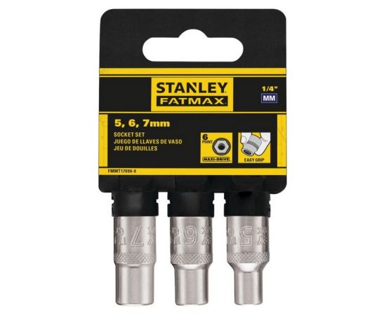 Uzgriežņa galviņu komplekts Stanley FMMT17090-0; 1/4''; 5-7 mm; 3 gab. Mehāniskie instrumenti