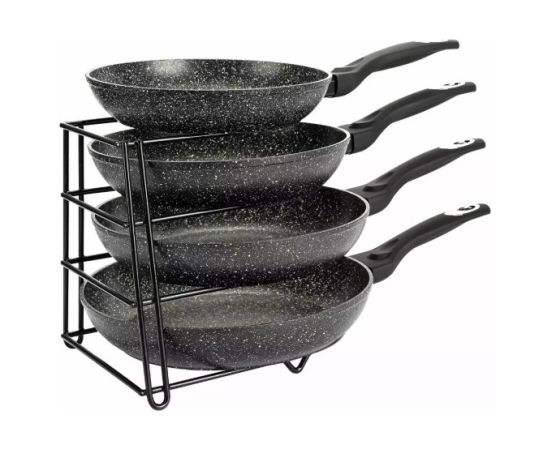 Organizators, 25,5 × 21,5 × 27,5 cm, 4 līmeņu pannas turētājs, Kinghoff tērauds, KH 1582 Citi trauki