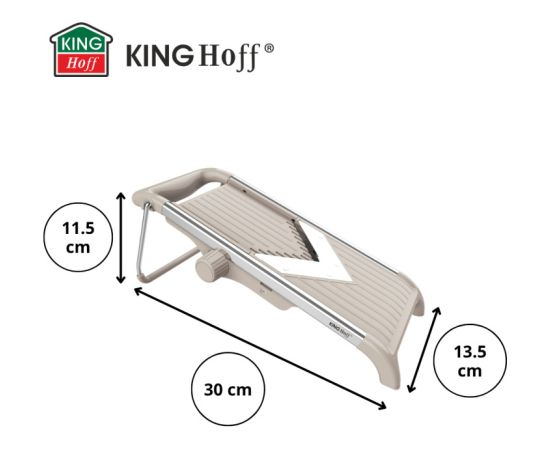 Dārzeņu šķēļotājs ar regulējamu biezumu, 30 × 13,5 × 11,5 cm, KINGHOFF KH 2006 Mikseri