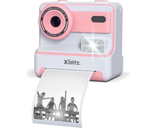 Xblitz FLASH PINK  INSTANT CAMERA WITH THERMAL PRINTER FOR CHILDREN Moment Foto Kameras