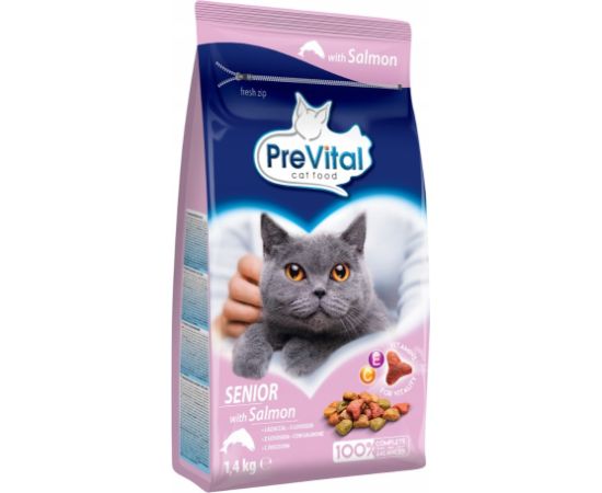 PREVITAL Senior Salmon - dry cat food - 1,4kg Kaķu sausā barība