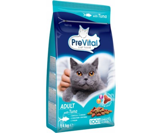 PREVITAL Adult Tuna - dry cat food - 1,4kg Kaķu sausā barība