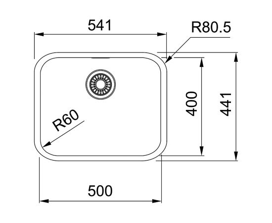 Franke Smart SRX 110-50 3 1/2" Iebūvējama Nerūsējoša Tērauda Virtuves Izlietne Jaunumi Sadz. tehnika
