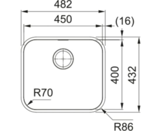 Franke Smart SRX 110-45 3 1/2" Iebūvējama Nerūsējoša Tērauda Virtuves Izlietne Jaunumi Sadz. tehnika