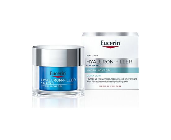 Eucerin Hyaluron-Filler+3x Effect Hydra Night Gel - Noční hydratační gel 50ml Smaržas - NESAKĀRTOTS