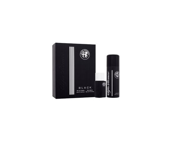 Alfa Romeo Black Gift Set EDT 15 ml and Body Spray 150 ml 15ml Dāvanu komplekti