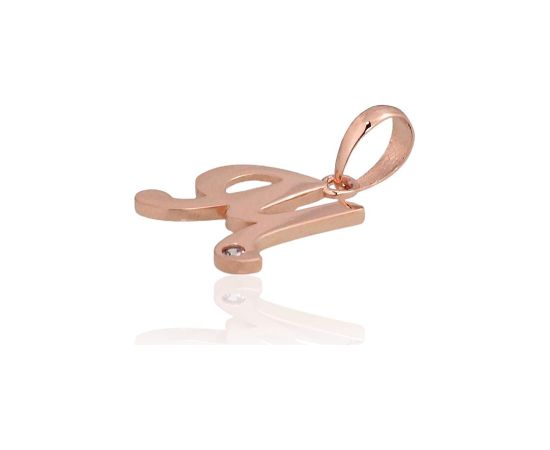 Zelta kulons #1300920(Au-R)_CZ, Sarkanais Zelts 585°, Cirkoni, 0.4 gr. Burti