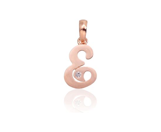 Zelta kulons #1300912(Au-R)_CZ, Sarkanais Zelts 585°, Cirkoni, 0.41 gr. Burti