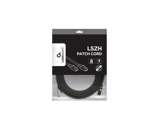 Kabelis Gembird S/ FTP Cat. 8 LSZH Patch Cord Black 10 m Сетевые кабели
