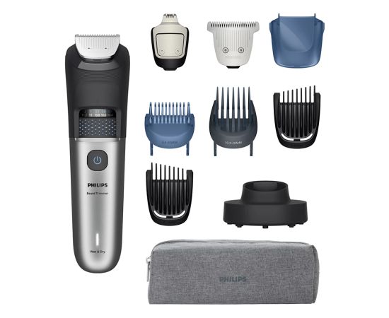 Philips Beard Trimmer BT7670/15 7000 Series Cordless Wet & Dry Number of length steps 40 Silver/Black Matu, Bārdas, Ķermeņa trimmeri
