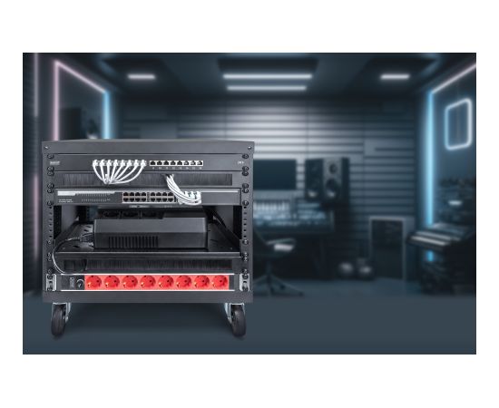 Digitus Universal 19-Inch Equipment Rack with Castors, 8U DN-48000 Серверы и компоненты серверов