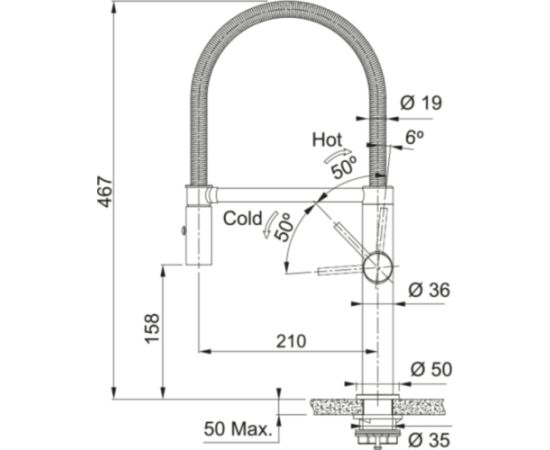 Franke Tap Pescara Semi Pro Side HP Copper Крупная бытовая техника