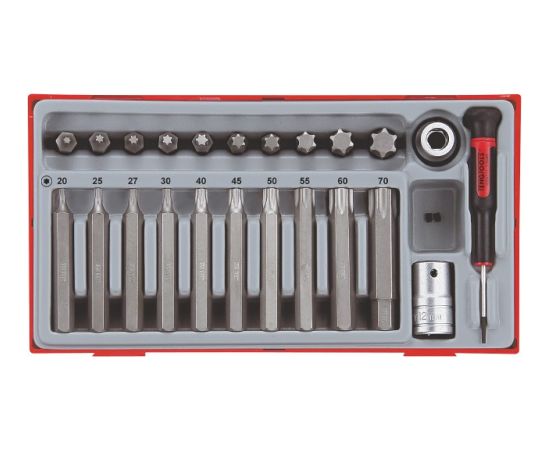 Tengtools Skrūvgriežu uzgaļu komplekts Teng Tools TTTX23; 23 gab. Аксессуары для дрелей