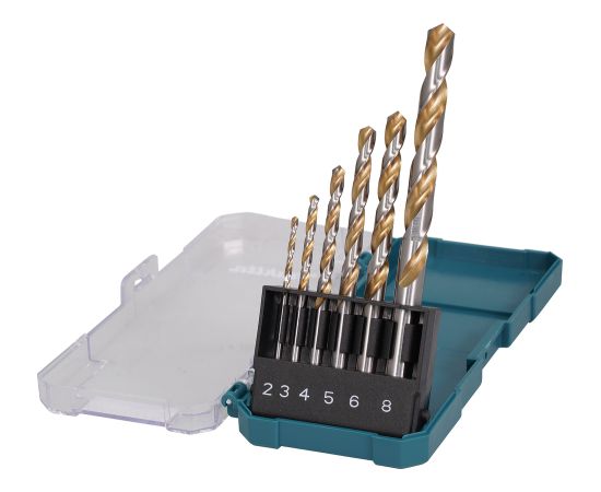 Metāla urbju komplekts Makita D-77241; 2-8 mm; 6 gab. Аксессуары для дрелей