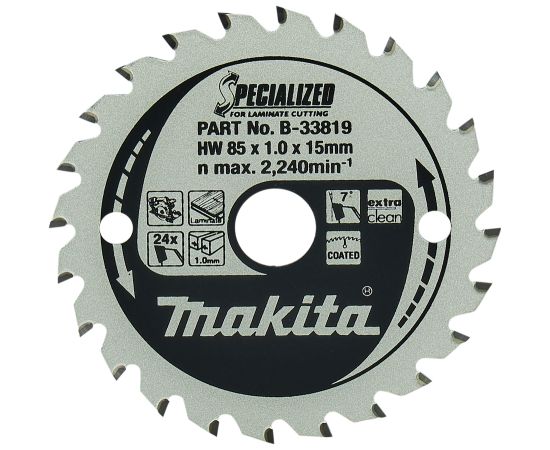 Griešanas disks laminātam Makita B-33819; 85 mm Zāģripas