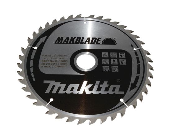 Griešanas disks kokam Makita B-32683; 216 mm Zāģripas