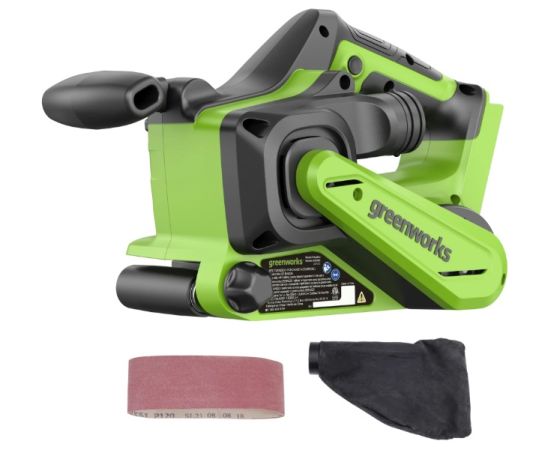 Lenšu slīpmašīna Greenworks GD24BELSND; 24 V (bez akumulatora un lādētāja) Slīpmašīnas