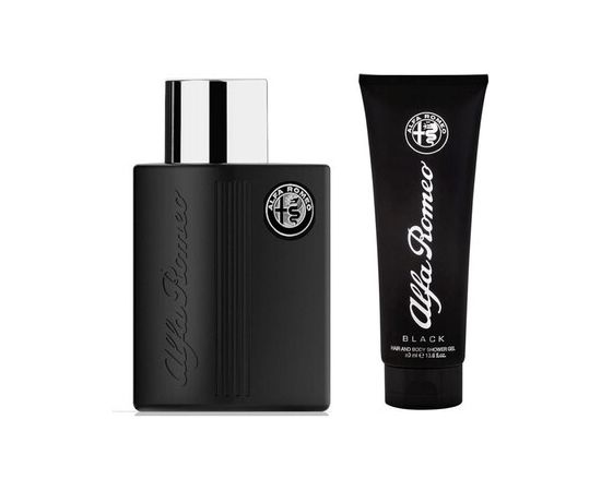 Alfa Romeo Black Dárková sada EDT 125 ml a sprchový gel 90 ml 125ml Dāvanu komplekti