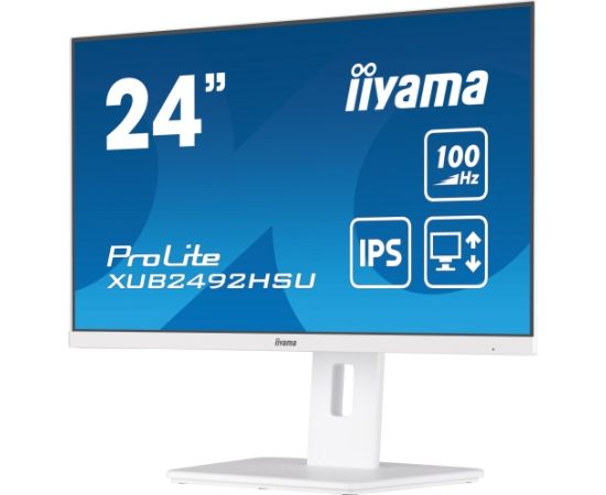 iiyama ProLite XUB2492HSU-W6 Monitor 24'' IPS FHD 1920x1080 0.4 ms 250 cd/m2 100 Hz, White (SPEC) LED / LCD мониторы