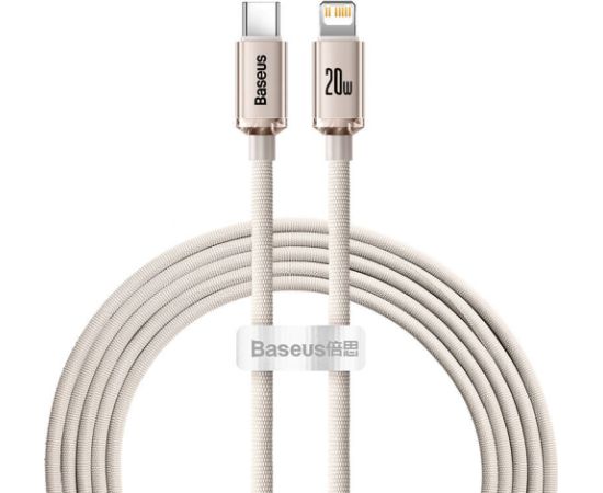 Kabel USB-C do iP Baseus Crystal Shine,  20W, 2m (różowy) Data USB kabeļi