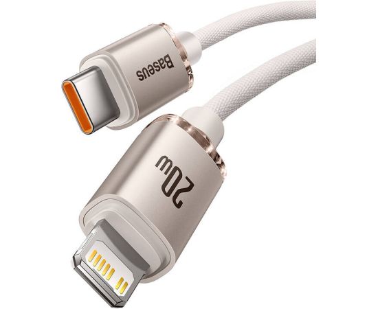 Kabel USB-C do iP Baseus Crystal Shine,  20W, 2m (różowy) Data USB kabeļi