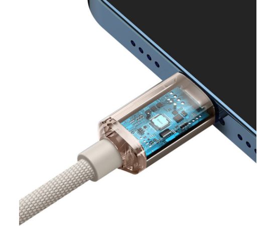 Kabel USB-C do iP Baseus Crystal Shine,  20W, 2m (różowy) Data USB kabeļi