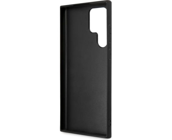 Guess PU 4G Metal Logo Case Aizsargapvalks priekš Samsung Galaxy S24 Ultra / pelēks Neoriģinālie Maciņi