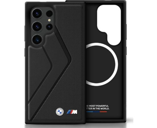 Etui BMW Leather Oversized Stripes MagSafe Aizsargapvalks Priekš Samsung Galaxy S25 Ultra Neoriģinālie Maciņi