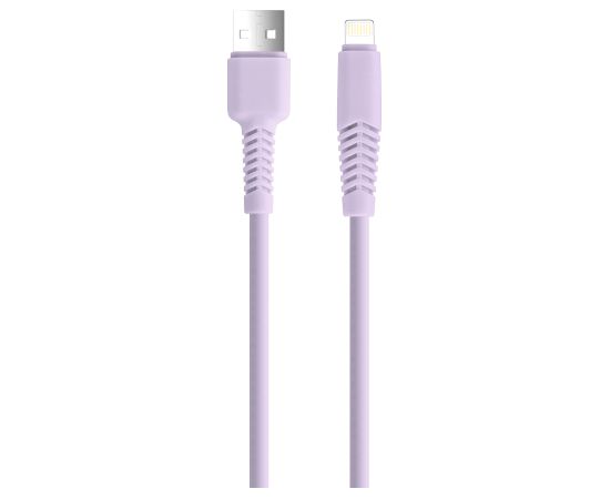 Кабель Setty USB - Lightning |1,5 м| 2,1A| KSA-L-1.529 фиолетовый Дата USB-кабели