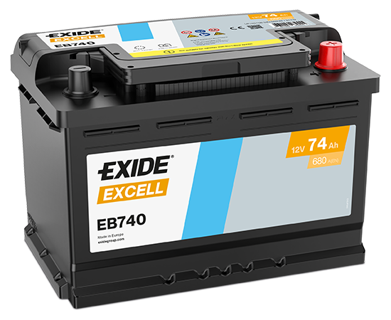 Exide Excell EB740 12V 74Ah 680A 278x175x190 EB740 Аккумуляторы