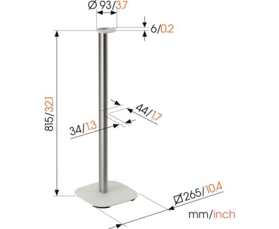 Vogels Floor stand SFS 4113 Sonos speaker stand for Era 100 Maximum weight (capacity) 2 kg White Крепления для телевизоров