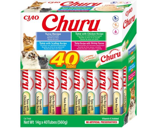 INABA Churu Variety box Tuna - cat treats - 40 x 14g Сухой корм для кошек