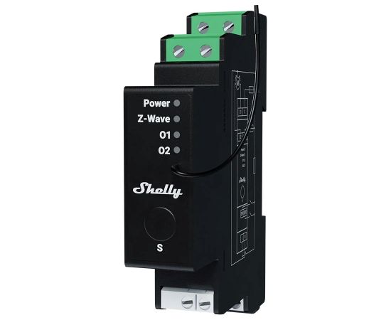 Inteligentny sterownik na szynę DIN Z-Wave Shelly Wave Pro Shutter LR Gudrā māja