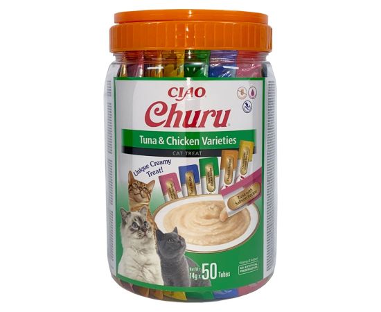 INABA Churu Varieties Chicken and tuna - cat treats - 50 x 14g Сухой корм для кошек