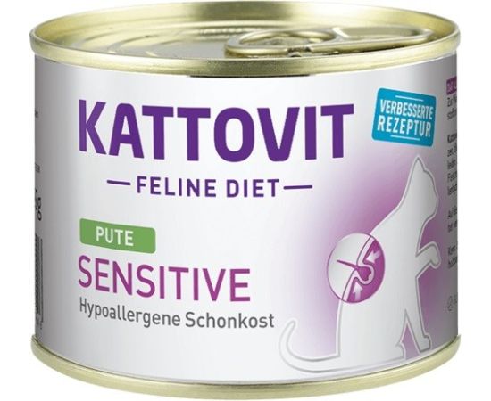 KATTOVIT Sensitive Turkey - wet cat food - 185g Barība