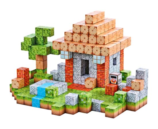 Leantoys Magnetic Construction Blocks Cubes Square World 3D 312 pcs. Jaunumi, Bērnu preces