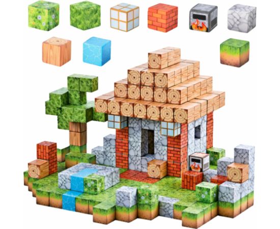 Leantoys Magnetic Construction Blocks Cubes Square World 3D 312 pcs. Jaunumi, Bērnu preces